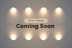 stay tuned coming soon background vector
