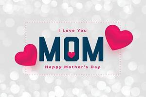 happy mothers day hearts background design vector