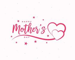 happy mothers day celebration hearts card design vector