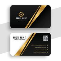 modern golden business card template design vector