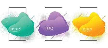 abstract colorful modern banners design vector