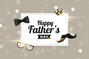 nice happy fathers day realistic card vector