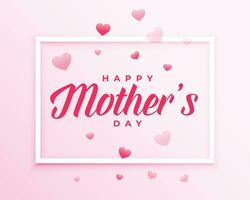mothers day hearts background design vector