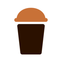 a plastic cup of hot coffee latte illustration png