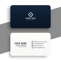 black and white simple business card template vector