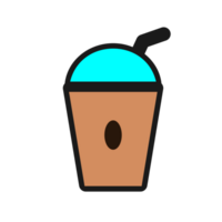 a plastic cup of iced coffee latte illustration png