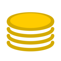 pilha do ouro moedas ícone. pilha do moeda. crescimento, renda, poupança, investimento. símbolo do fortuna. png