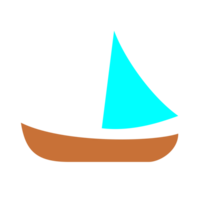 Segelboot Kreuzfahrt Meer Transport eben Illustration png