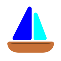 barco a vela cruzeiro mar transporte plano ilustração png