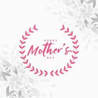 mothers day illustration with flower decoration vector