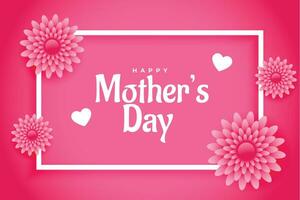 happy mothers day nice flower background design vector