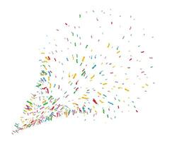 colorful confetti explosion background design vector