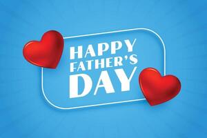 happy fathers day nice hearts background vector