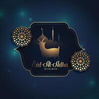 eid Alabama adha Mubarak saludo tarjeta diseño vector