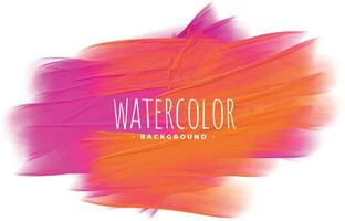 pink and orange watercolor texture stain background vector