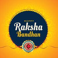 raksha bandhan festival background with rakhi design vector