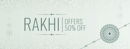 flat raksha bandhan sale banner with offer details vector