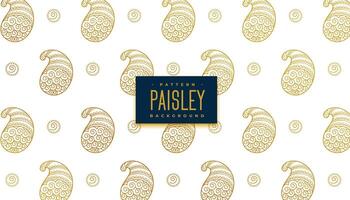 elegant golden paisley pattern background vector