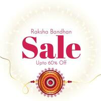 raksha bandhan sale background with rakhi design vector