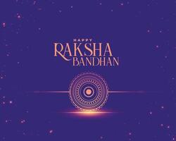 raksha Bandhan deseos tarjeta en brillante estilo vector