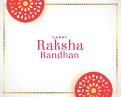 decorative raksha bandhan festival card design vector