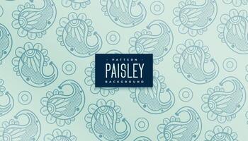 vintage classic indian paisley pattern background vector