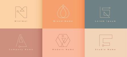 minimal logo designs for your business vector