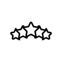 cinco estrellas icono o logo diseño aislado firmar símbolo vector ilustración - alto calidad línea estilo vector icono