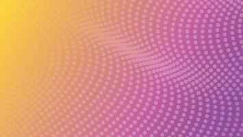 abstract background with modern dots wavy pattern on orange and pink color gradient vector