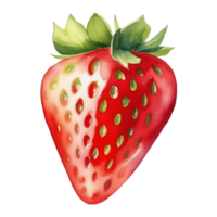 ai généré fraise isolé aquarelle main tiré illustration png