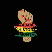 mes negro de la historia vector