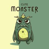 Cute monster character vector illustration