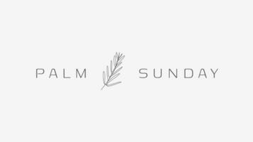 Palm Sunday elegant and minimalist doodle style for spirituality vector design element