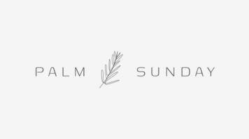 Palm Sunday elegant and minimalist doodle style for spirituality vector design element