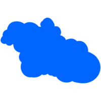 Simple cute cartoon design of clouds. png