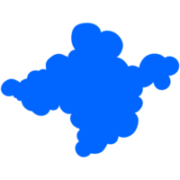 Simple cute cartoon design of clouds. png