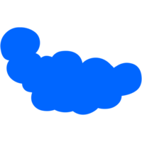 Simple cute cartoon design of clouds. png