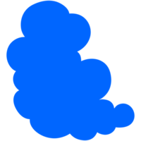 Simple cute cartoon design of clouds. png