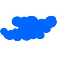 Simple cute cartoon design of clouds. png