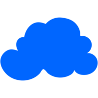 Simple cute cartoon design of clouds. png