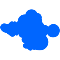 Simple cute cartoon design of clouds. png