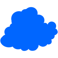 Simple cute cartoon design of clouds. png