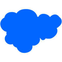 Simple cute cartoon design of clouds. png