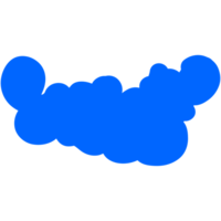 Simple cute cartoon design of clouds. png