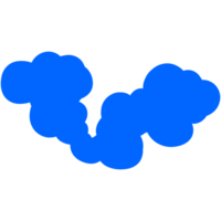 Simple cute cartoon design of clouds. png