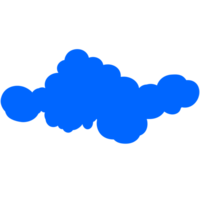 Simple cute cartoon design of clouds. png