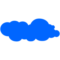 Simple cute cartoon design of clouds. png