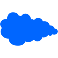 Simple cute cartoon design of clouds. png