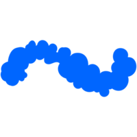 Simple cute cartoon design of clouds. png