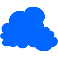 Simple cute cartoon design of clouds. png